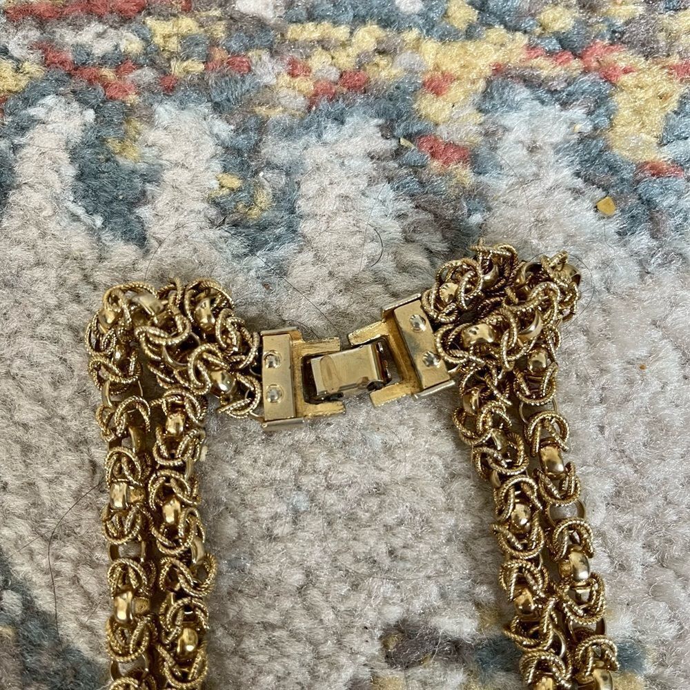 Vintage Gold Chain Necklace Choker - Picture 5 of 7